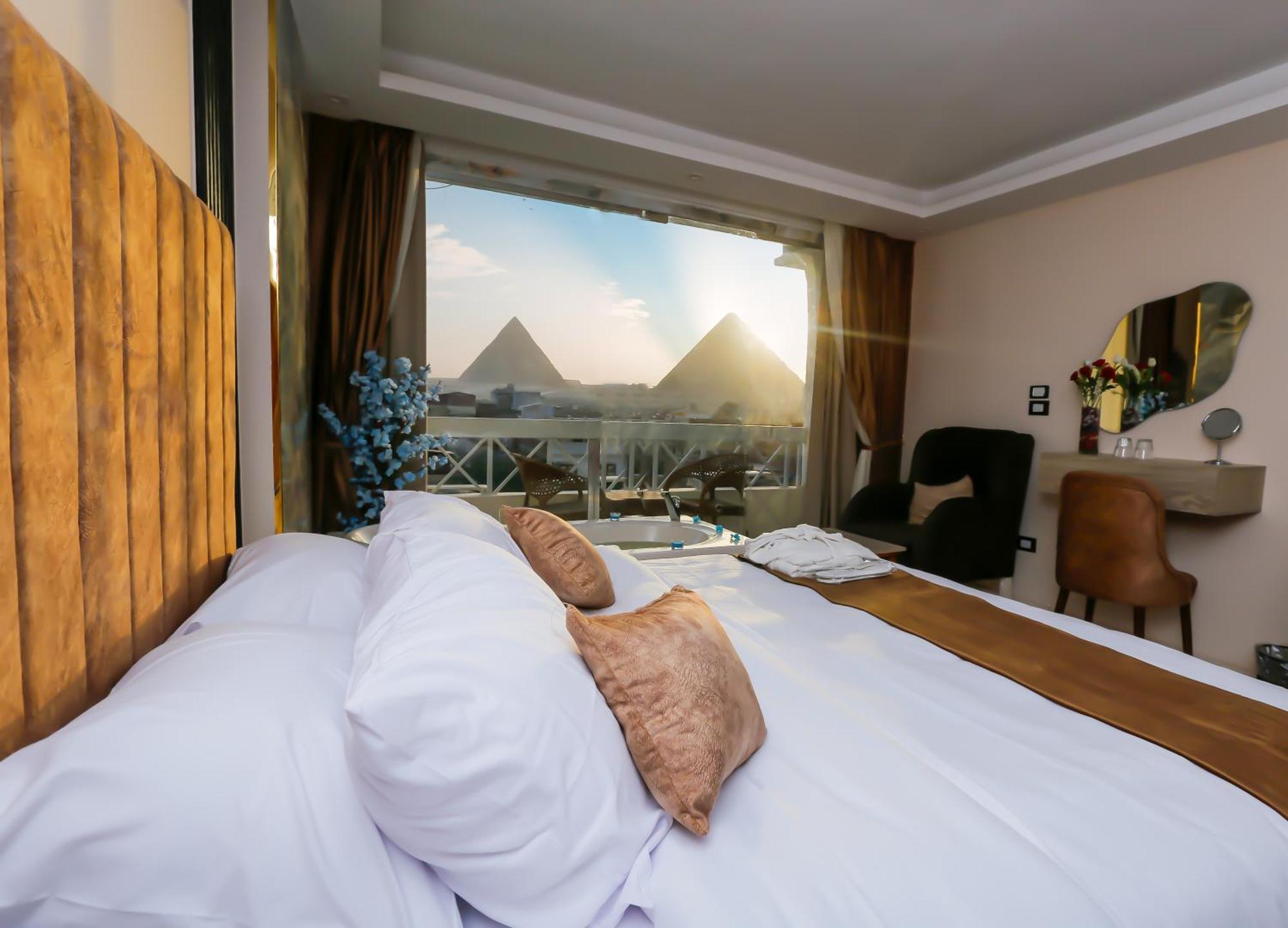 Kafret el-Gabal Horizon Pyramid View Inn מראה חיצוני תמונה