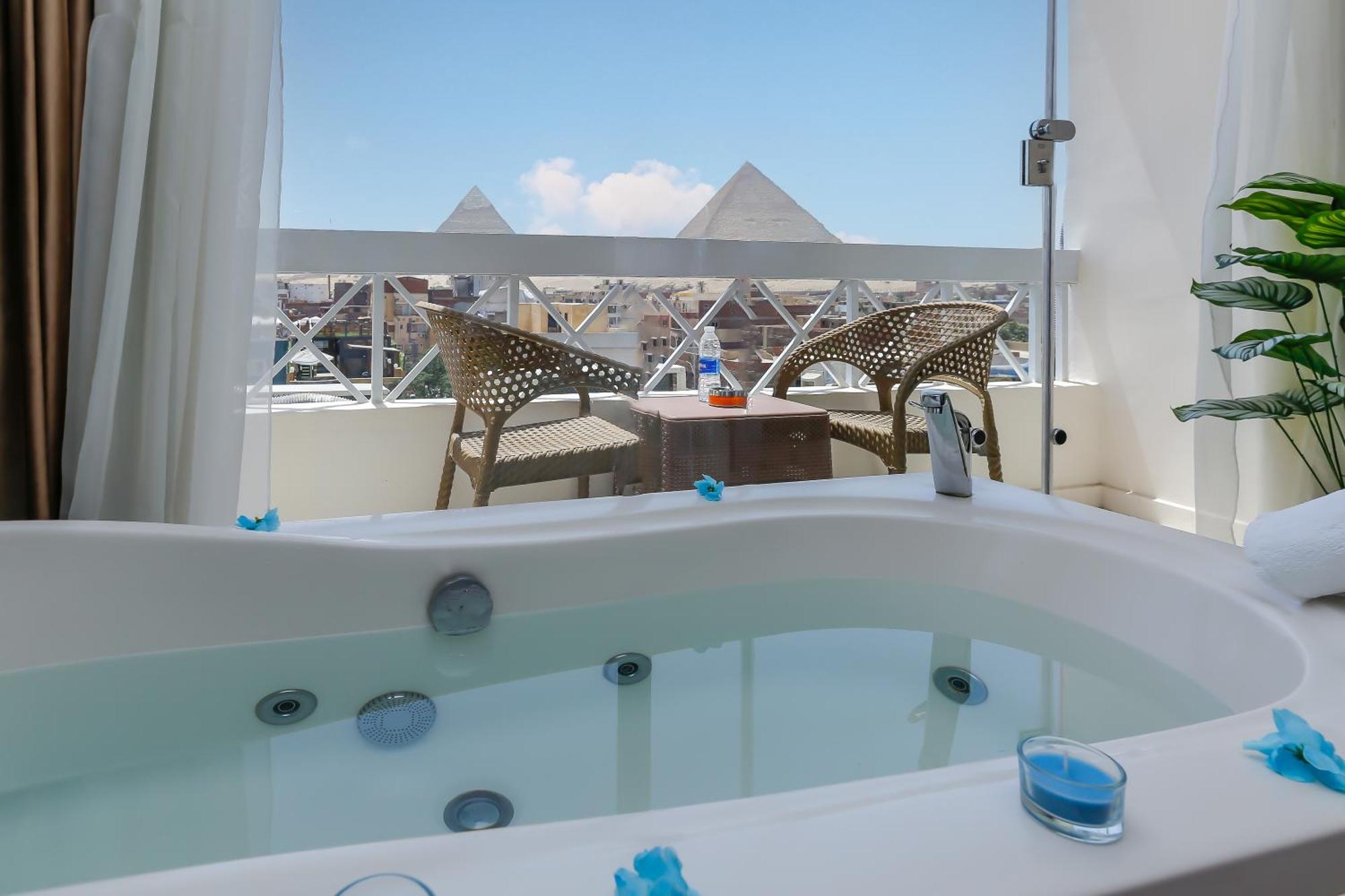 Kafret el-Gabal Horizon Pyramid View Inn מראה חיצוני תמונה