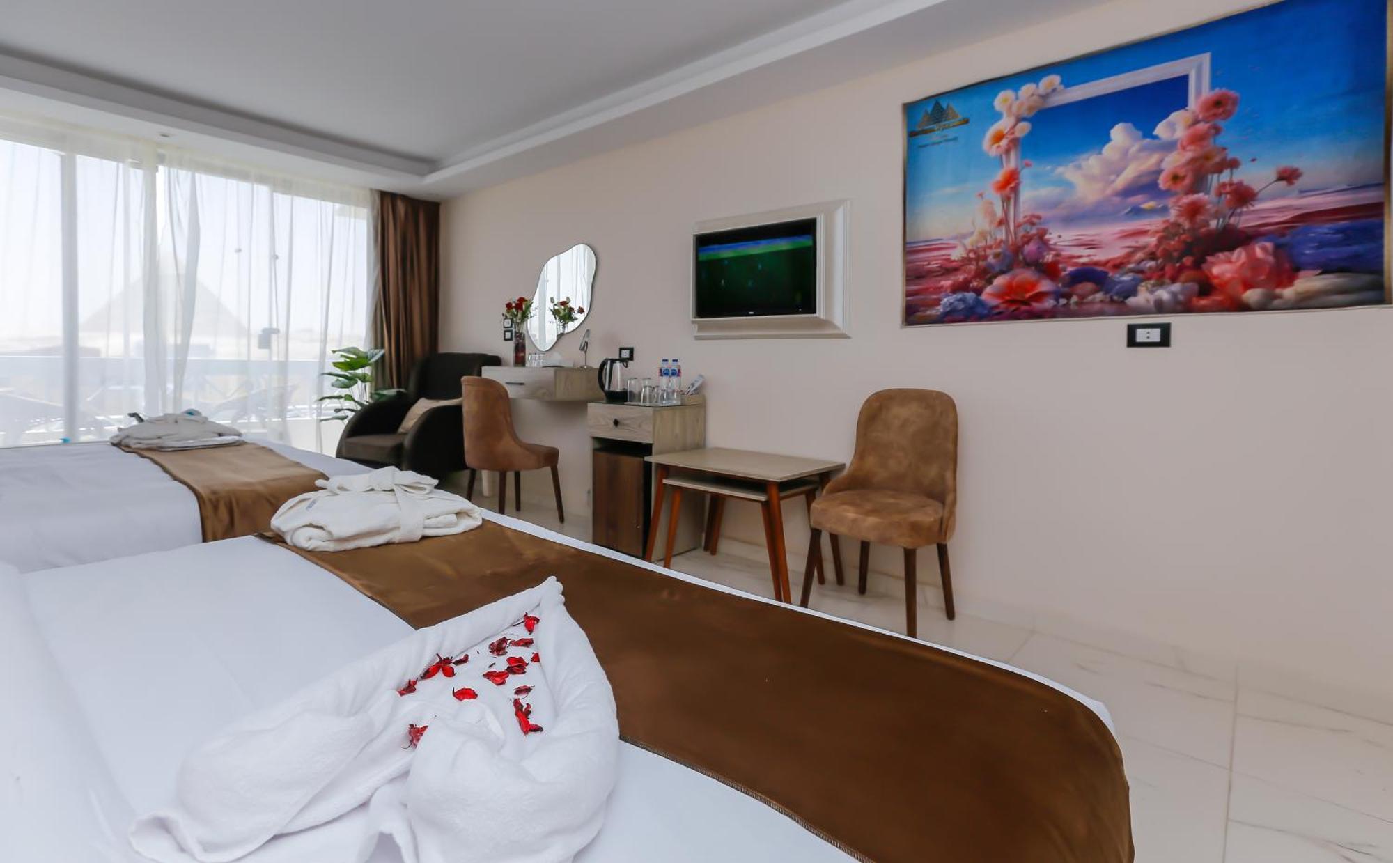 Kafret el-Gabal Horizon Pyramid View Inn מראה חיצוני תמונה